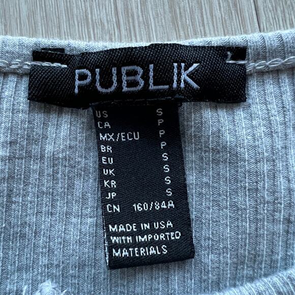 Publik Dress Small Gray Fit And Flare Casual Decorative Button Front - Picture 2 of 11